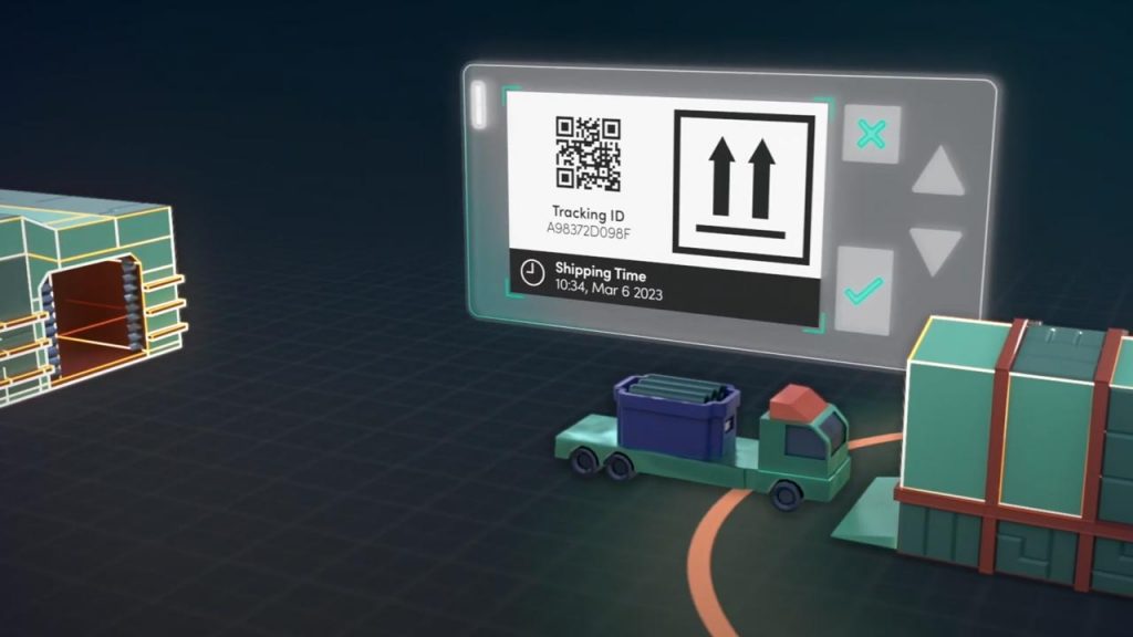 ambient iot digital display on logistics container