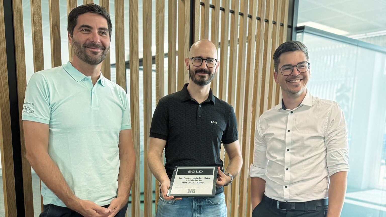 Roland, Matej and Markus with sepioo Cellular Display