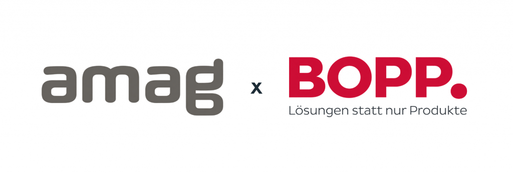 amag x bopp solutions logo